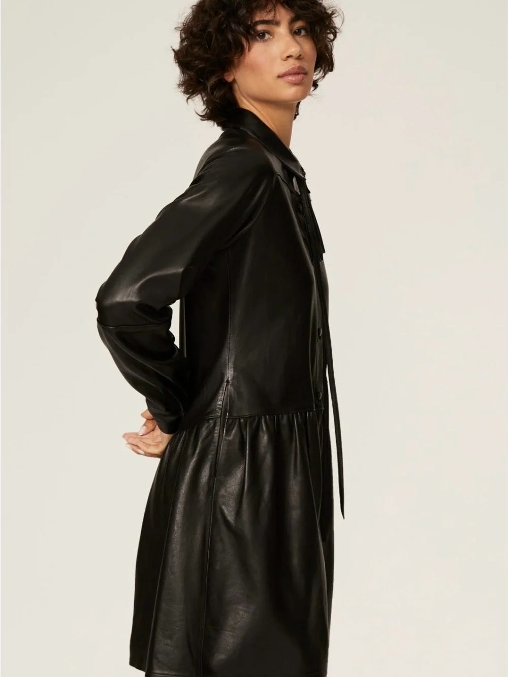 Rebecca Taylor NYC~Black Faux-Leather Romper~Size 2~$395~ - Picture 3 of 7